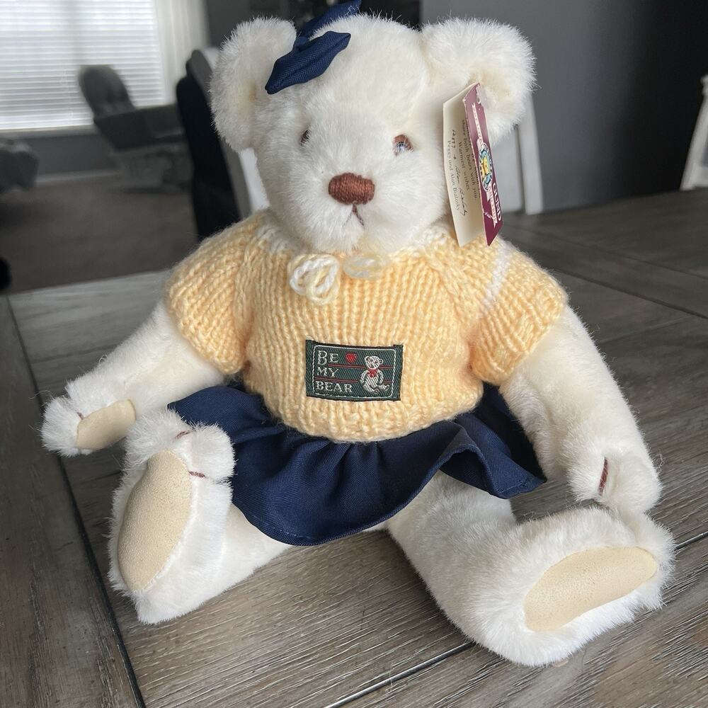 Vintage Gund Bialosky Teddy Bear Plush With Tags Dressed Outfit Cute Rare Soft